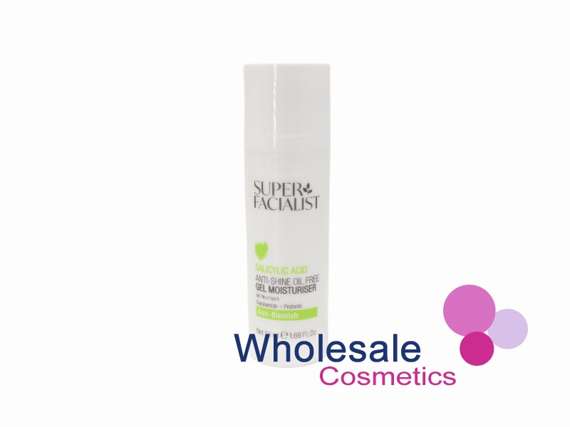 6 x Super Facialist Salicylic Acid Anti-Shine Oil Free Gel Moisturiser 50ml - ANTI BLEMISH